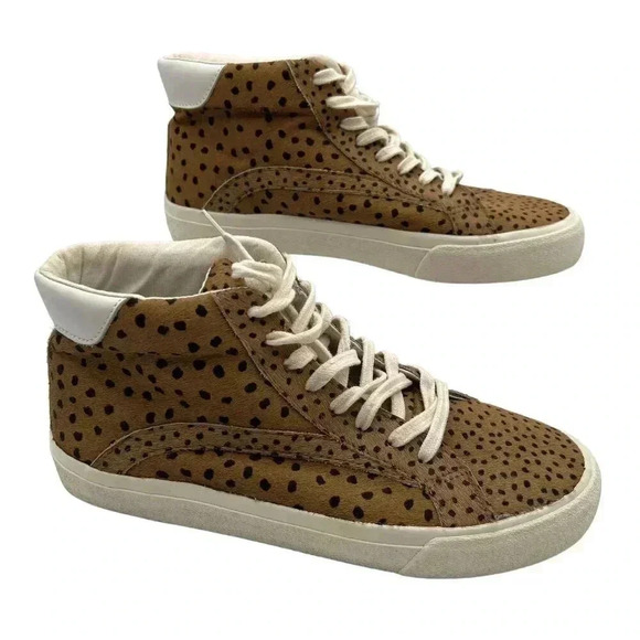 Madewell Unisex Sneakers Womens 8.5M Mens 7M Sidewalk Spot Dot Genuine Calf Hair - Picture 2 of 12